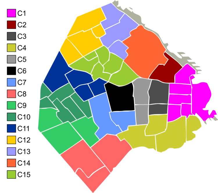 Comunas mapa