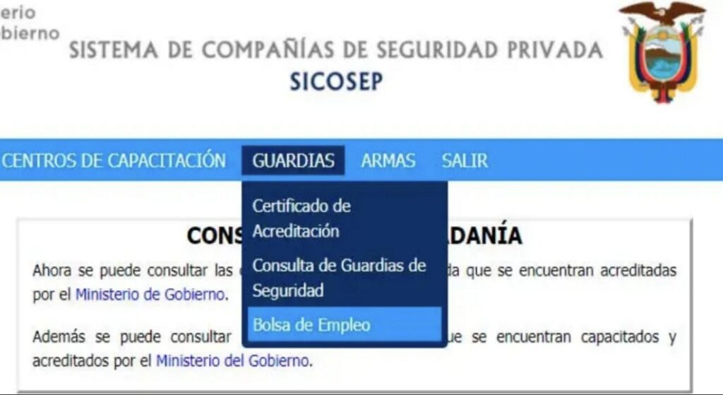 Información de guardias SICOSEP 